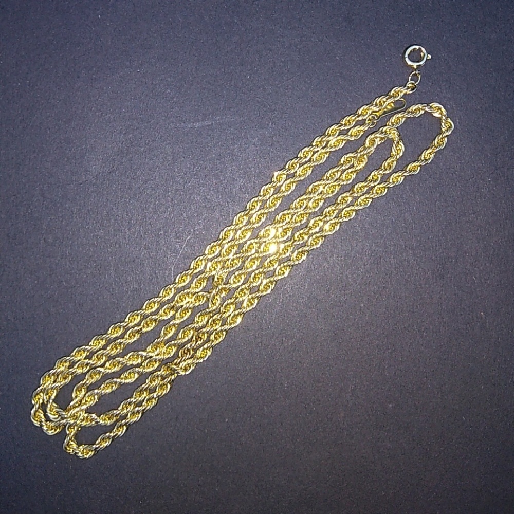 Vintage Long Gold-Tone Ywisted Rope - Picture 4 of 4